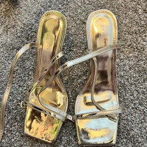 Gold Metallic Heels